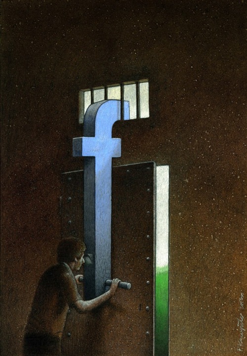 Khi bạn chỉ quan sát thế giới xung quanh bằng ''ống nhòm'' Facebook thay vì mở cửa và bước ra ngoài thế giới thực.